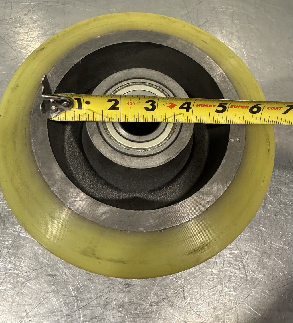 Load Wheel 4” x 8” W/ Hub Bearing Poly Yellow NEW! FREE SHIPPING!