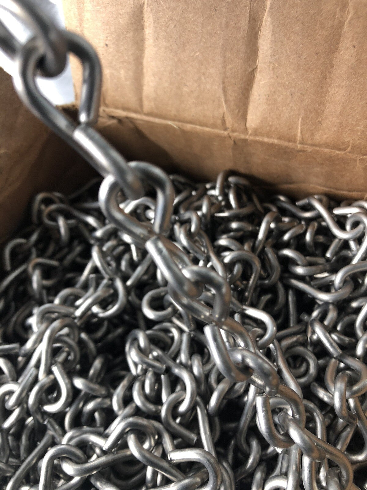 37512 #10 Single Jack 100’ Clean Stainless Steel Chain 43Lb NEW IN BOX!!!