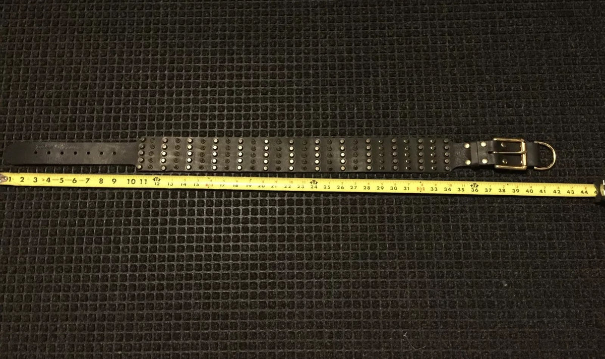 Dean And Tyler 42" Wide Heaven Black Spiked Studded Leather Dog Collar NEW