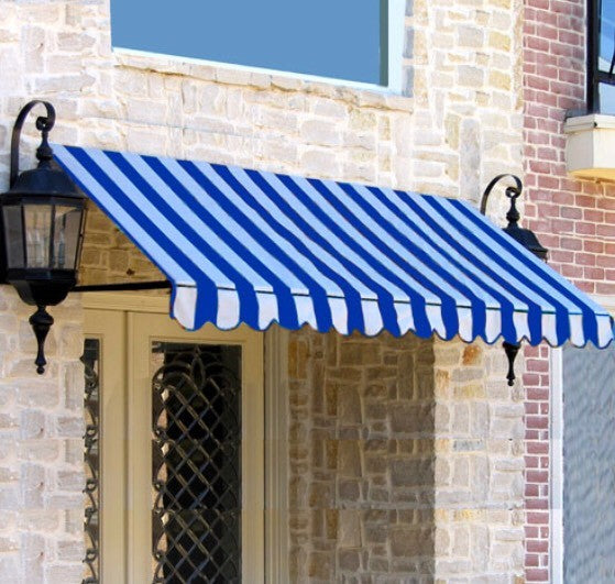 Awntech ER2442-10BBW Beauty Mark Blue/ White Window Or Entry Awning NEW
