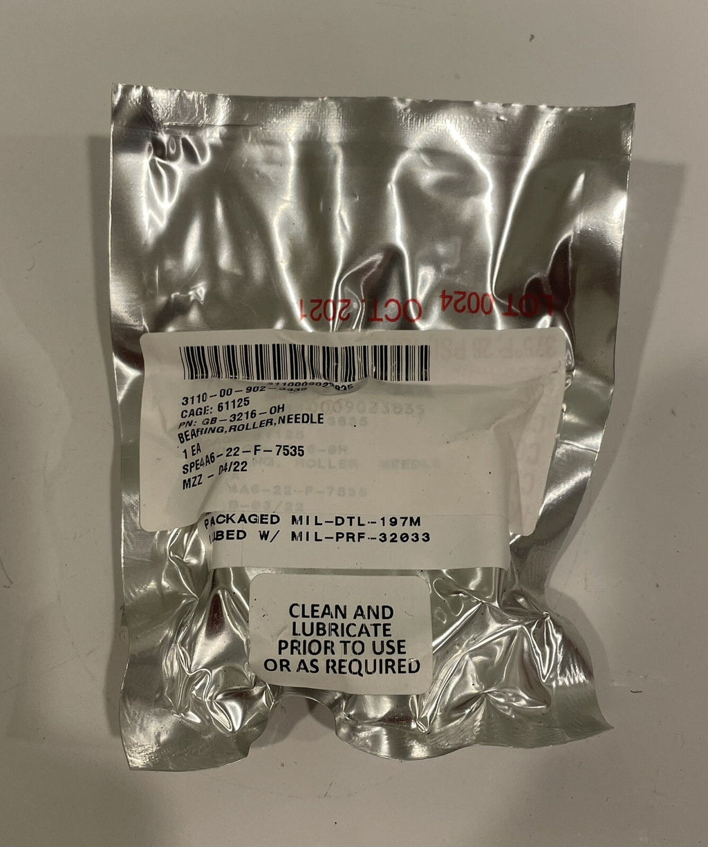GB-3216-OH Needle Roller Bearing NEW IN BOX! FREE SHIPPING!