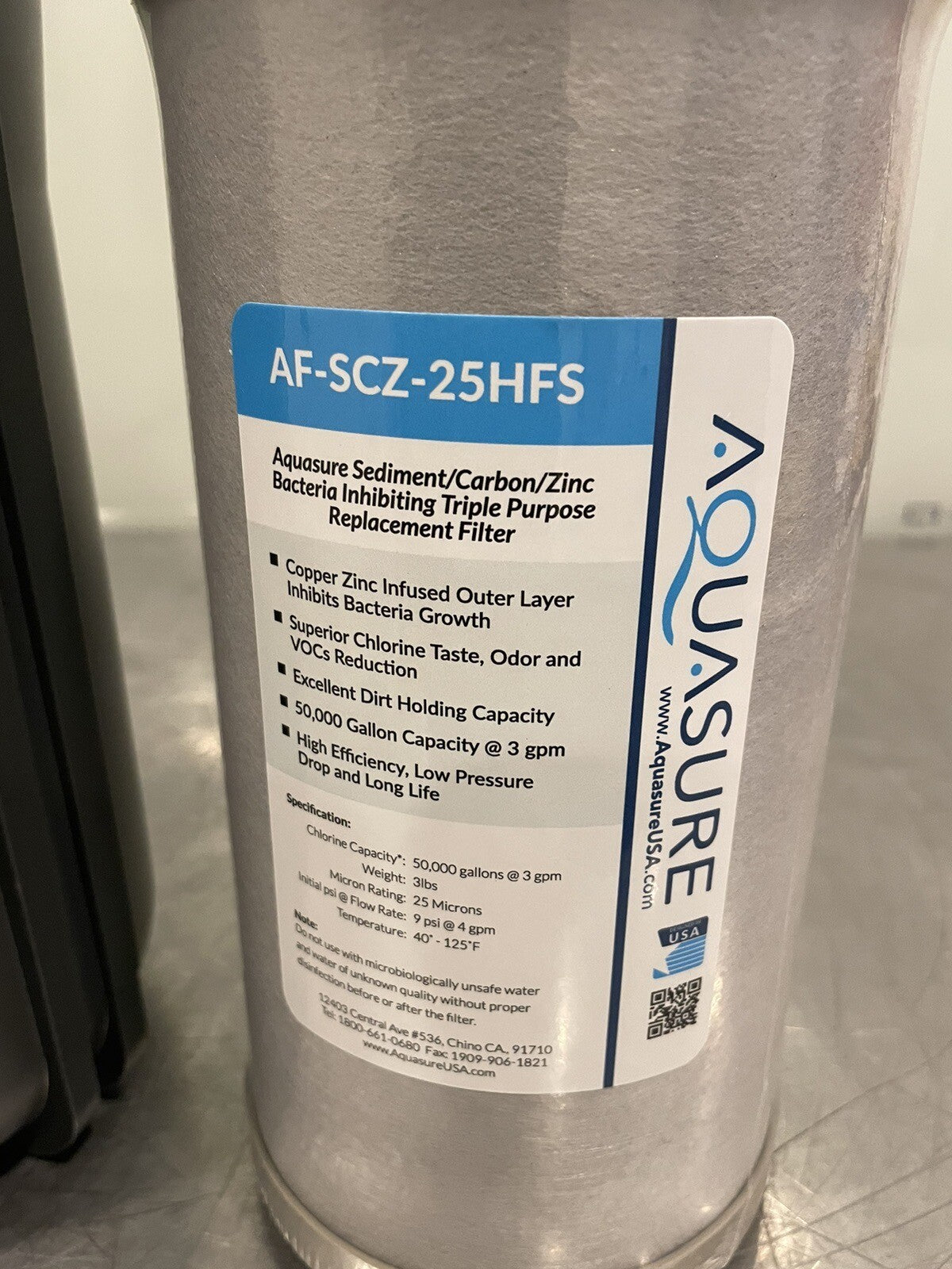 AquaSure Prefilter Filtration ASSY Filter AF-SCZ-25HFS NEW! FREE SHIPPING!