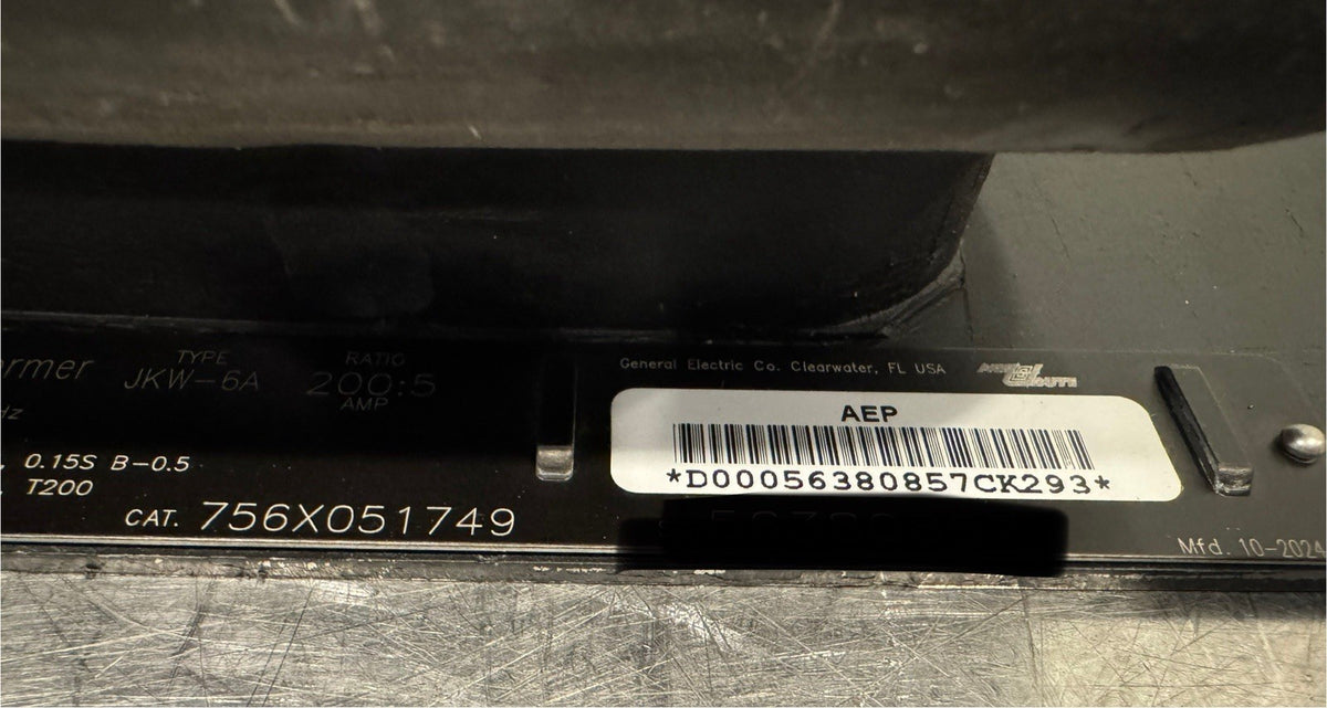GE 756X051749 Current Transformer  200:5 JKW-6A NEW! FREE SHIPPING!