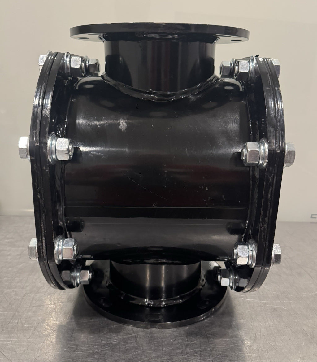 2010-23021-N 3-Way Flanged Rotary Valve 6" NEW! FREE SHIPPING!