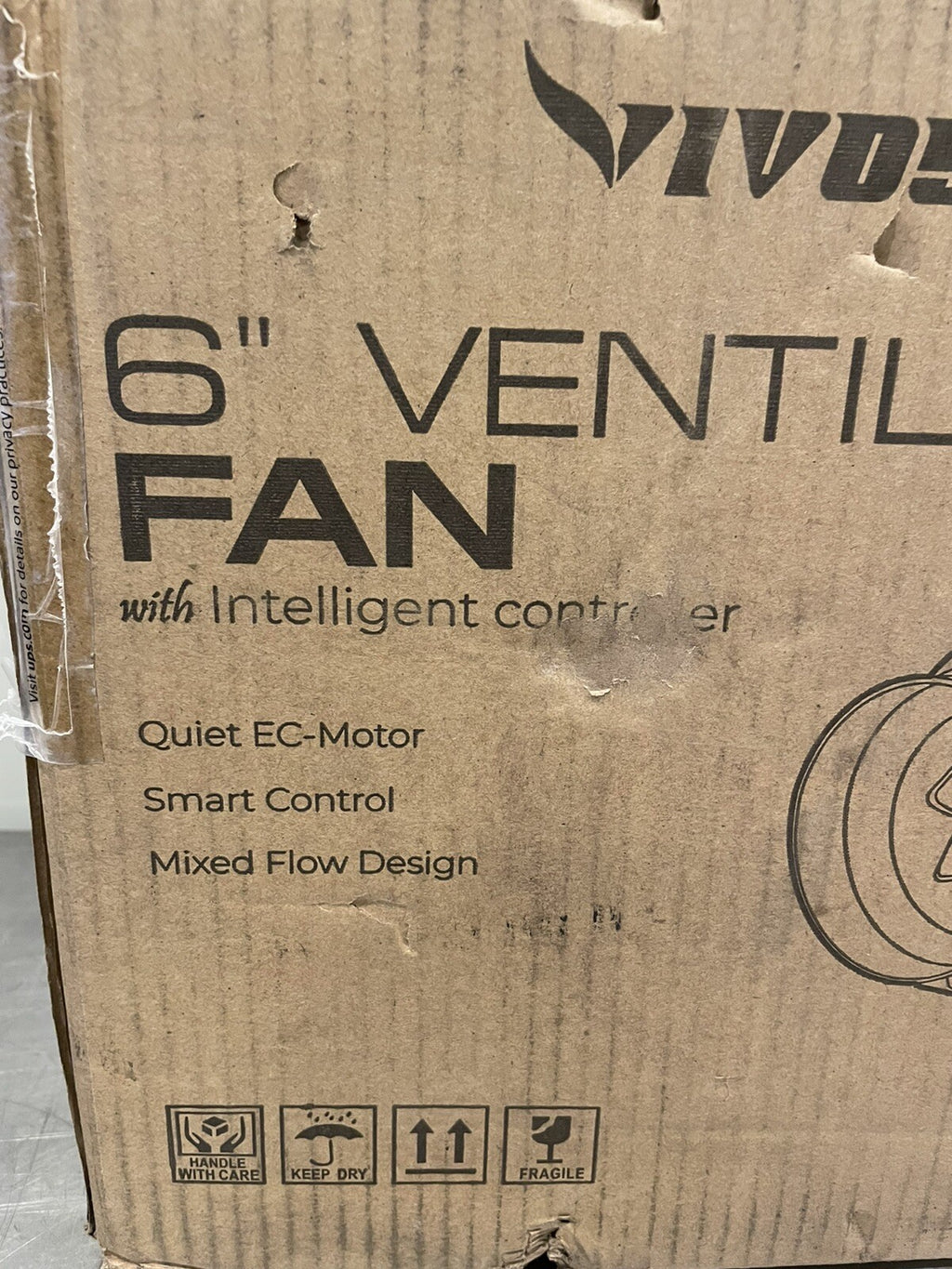 VivoSun 306202P-6 Inline Duct Fan 6” W/ Temperature Control NEW IN BOX!