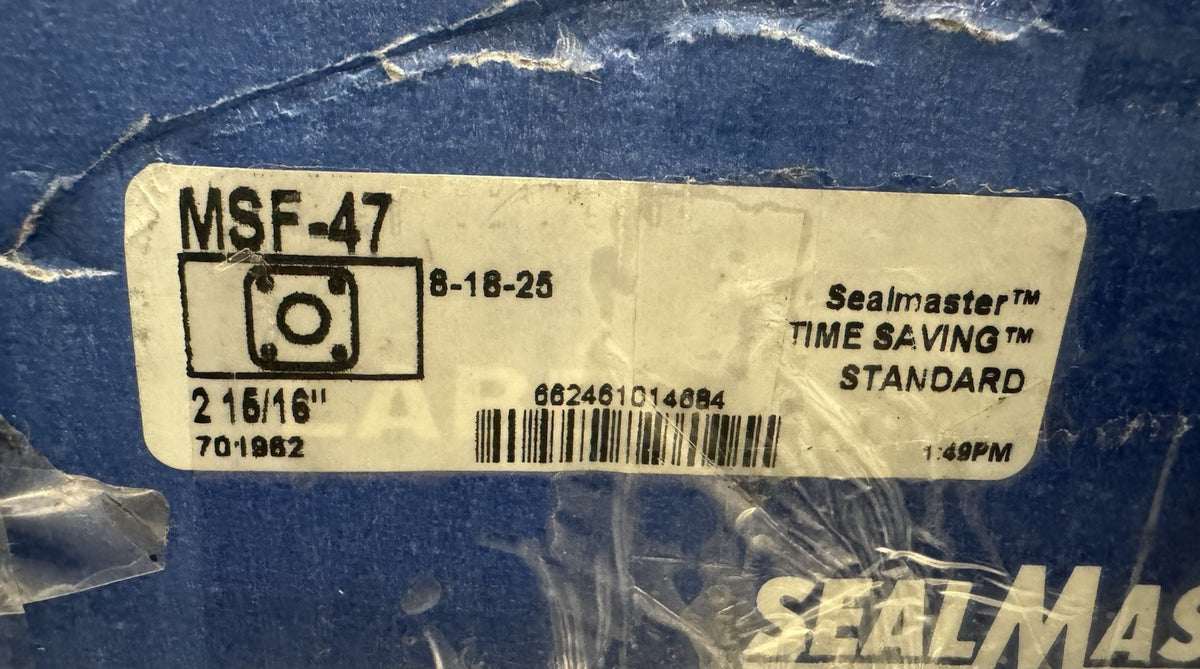 SealMaster MSF-47 Flange Bearing Mount 2-15/16” NEW IN BOX! FREE SHIPPING!