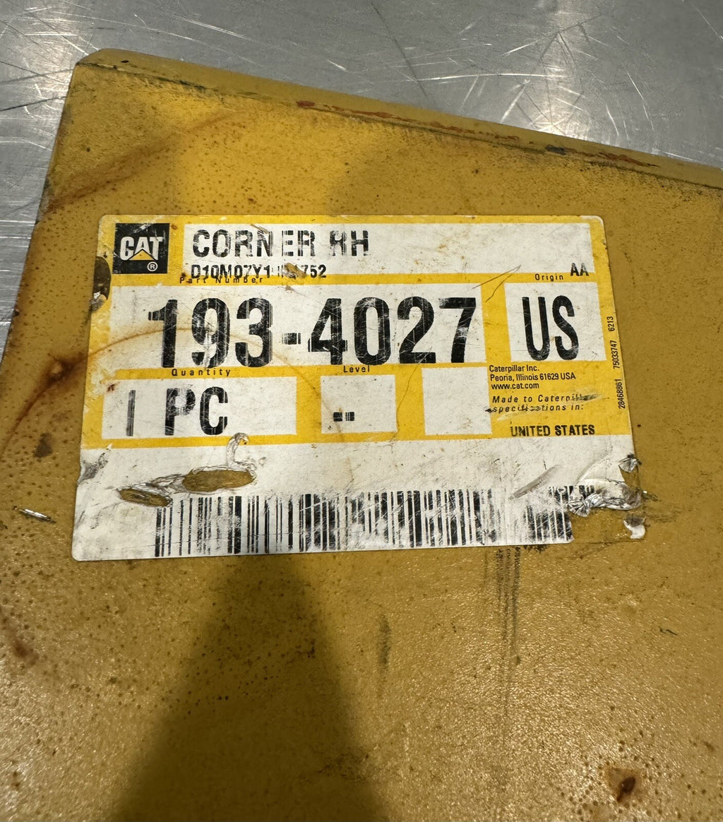 Caterpillar 193-4027 Genuine CAT Sidebar Corner ASSY NEW! FREE SHIPPING!