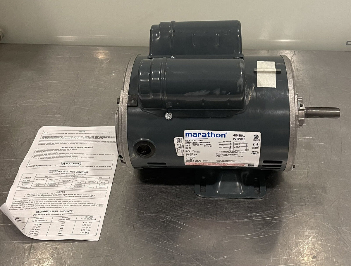 Marathon C182A Electric Motor 1HP 115/208-230V 1725 RPM 056B17DRR70017A1 NEW!!!
