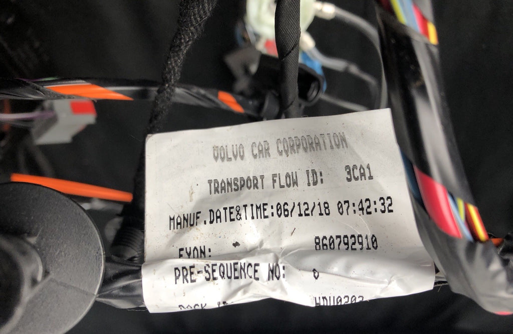 Volvo V60 Lear Corporation Driving Unit Wire Harness 860792910 9401995 NEW