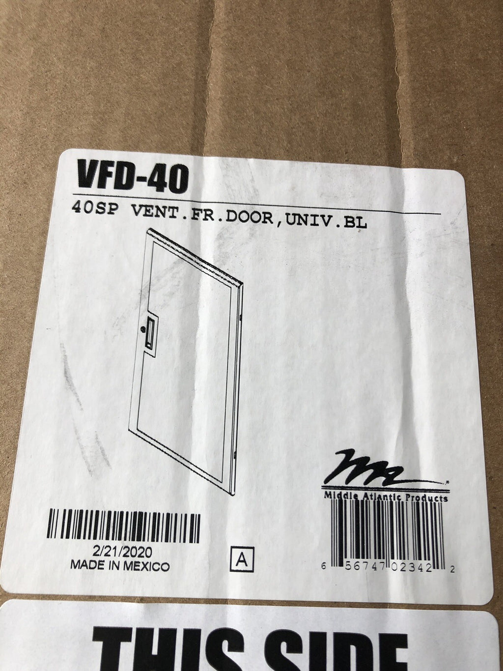 Middle Atlantic Products VFD-40 40SP Vent Front Door NEW IN BOX! FREE SHIPPING!!