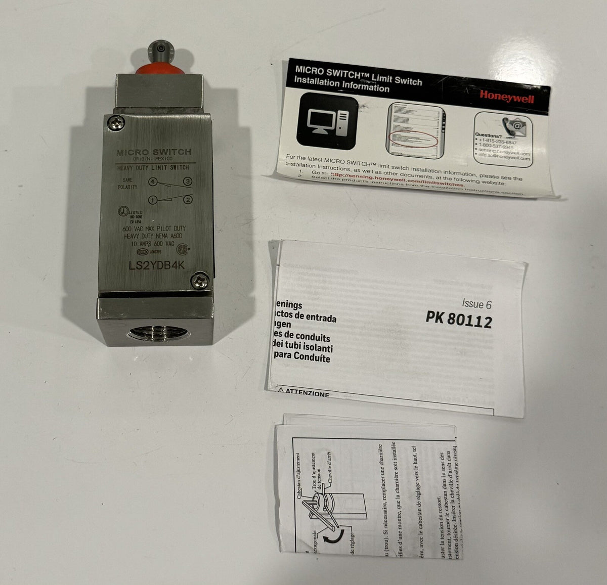 Honeywell LS2YDB4K Limit Switch Top Roller Micro switch NEW IN BOX!
