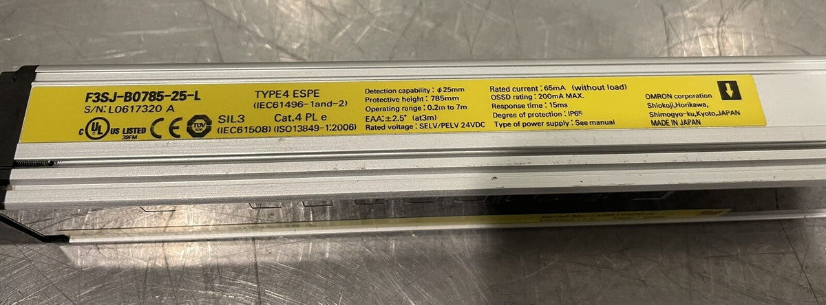 Omron F3SJ-B0785-25-L Safety Light Curtain Emitter NEW! FREE SHIPPING!