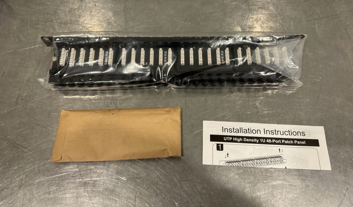 DCP110C6A-48 Patch Panel 48 Port Unshielded Cat6A Ethernet Rack Mount NEW!