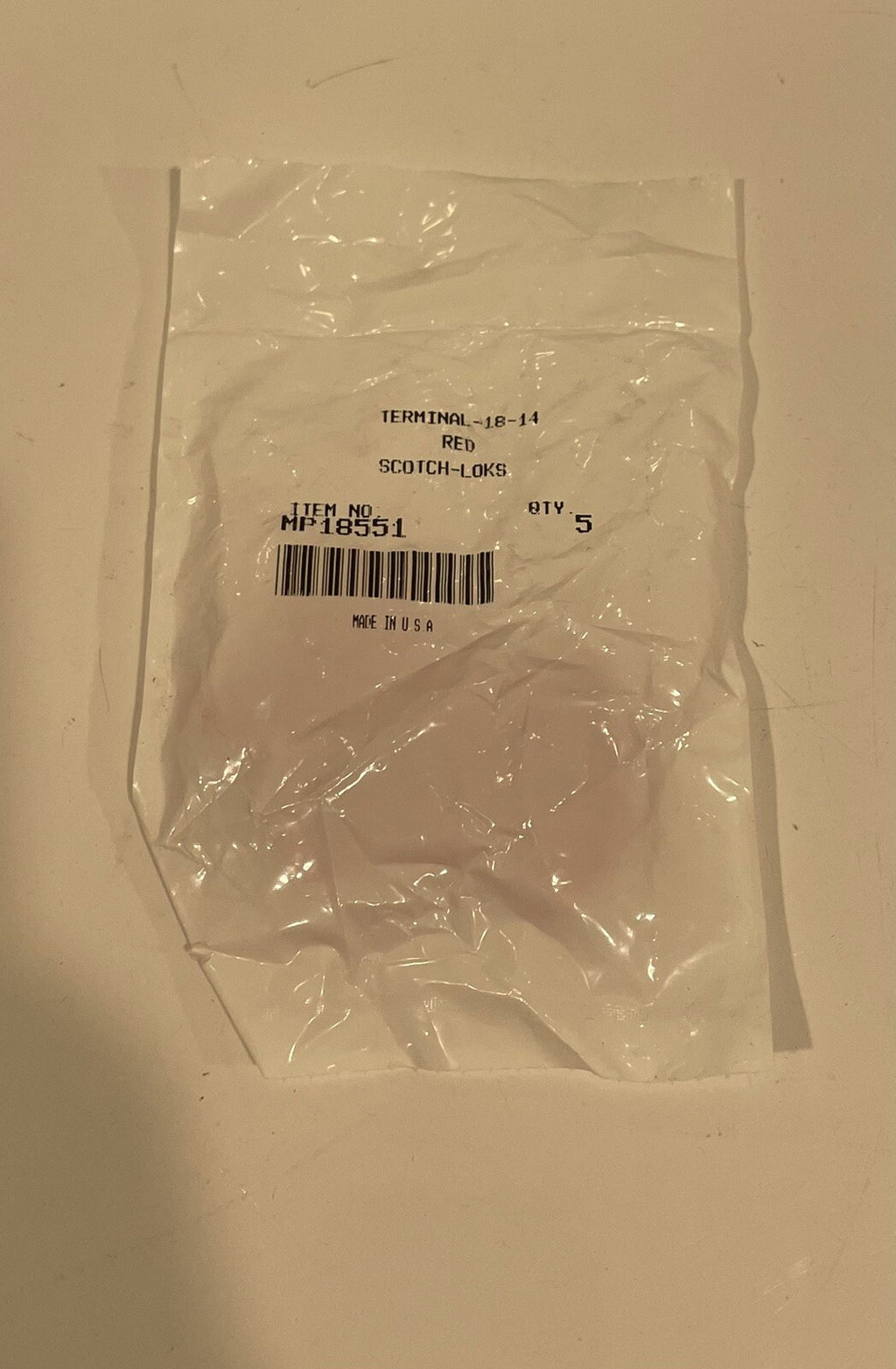 MP18551 Terminal Red IDC Tap Quick Splice Connector 5 PACK NEW! SHIPS FREE!