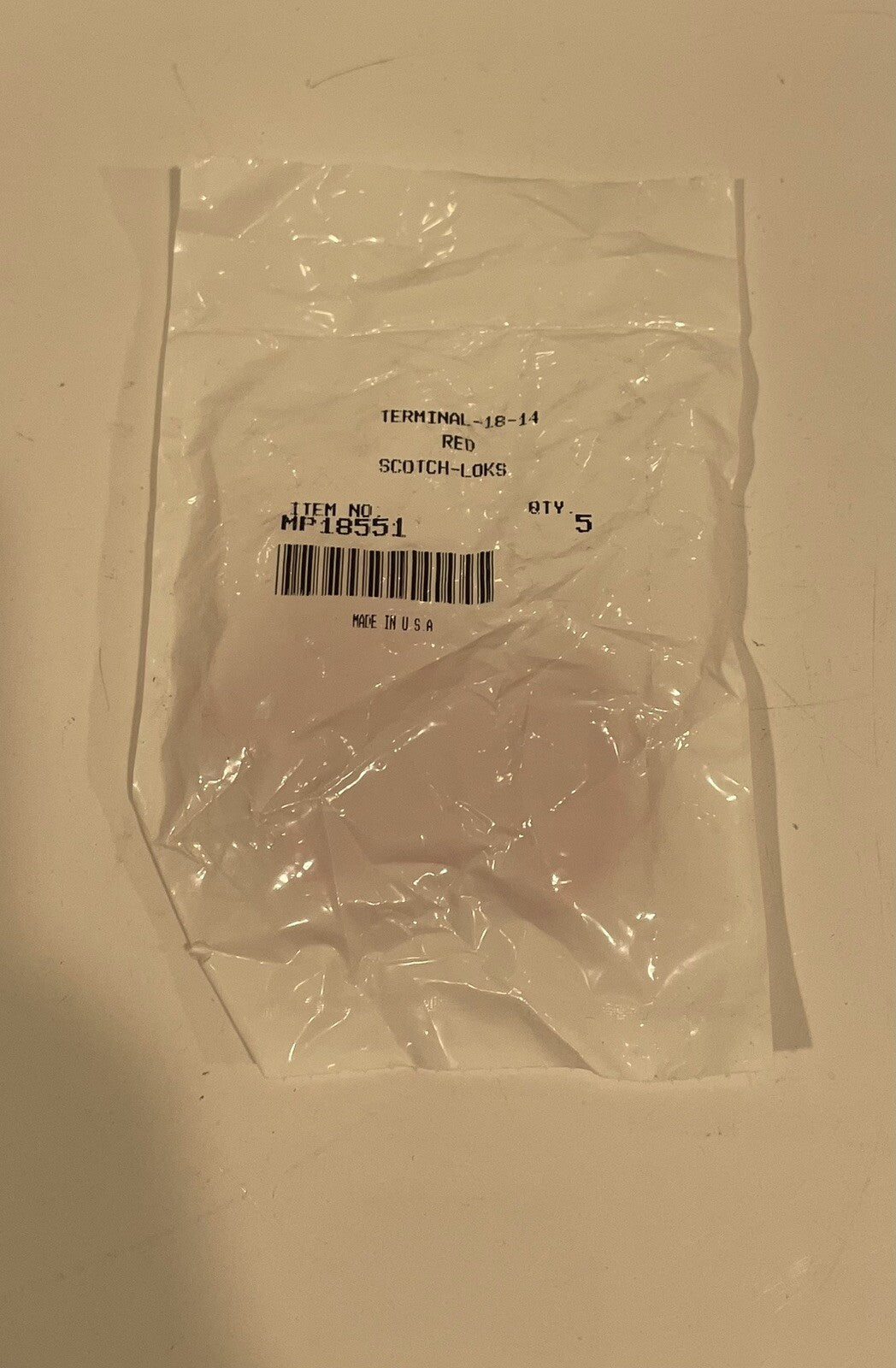 MP18551 Terminal Red IDC Tap Quick Splice Connector 5 PACK NEW! SHIPS FREE!