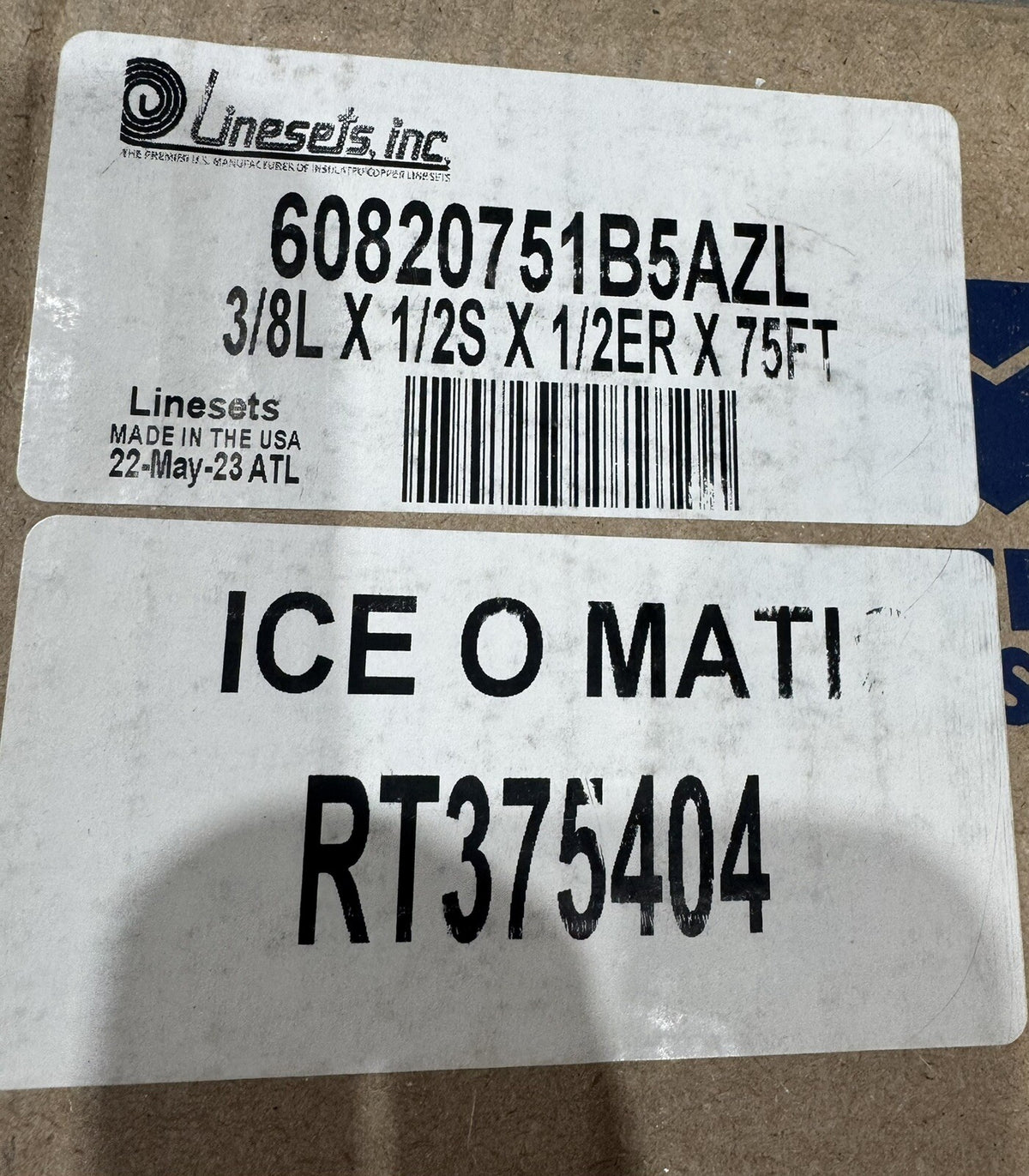 Streamline Lineset Ice O Matic RT375404 Pre Charged 75’ Condenser Tubing NEW!