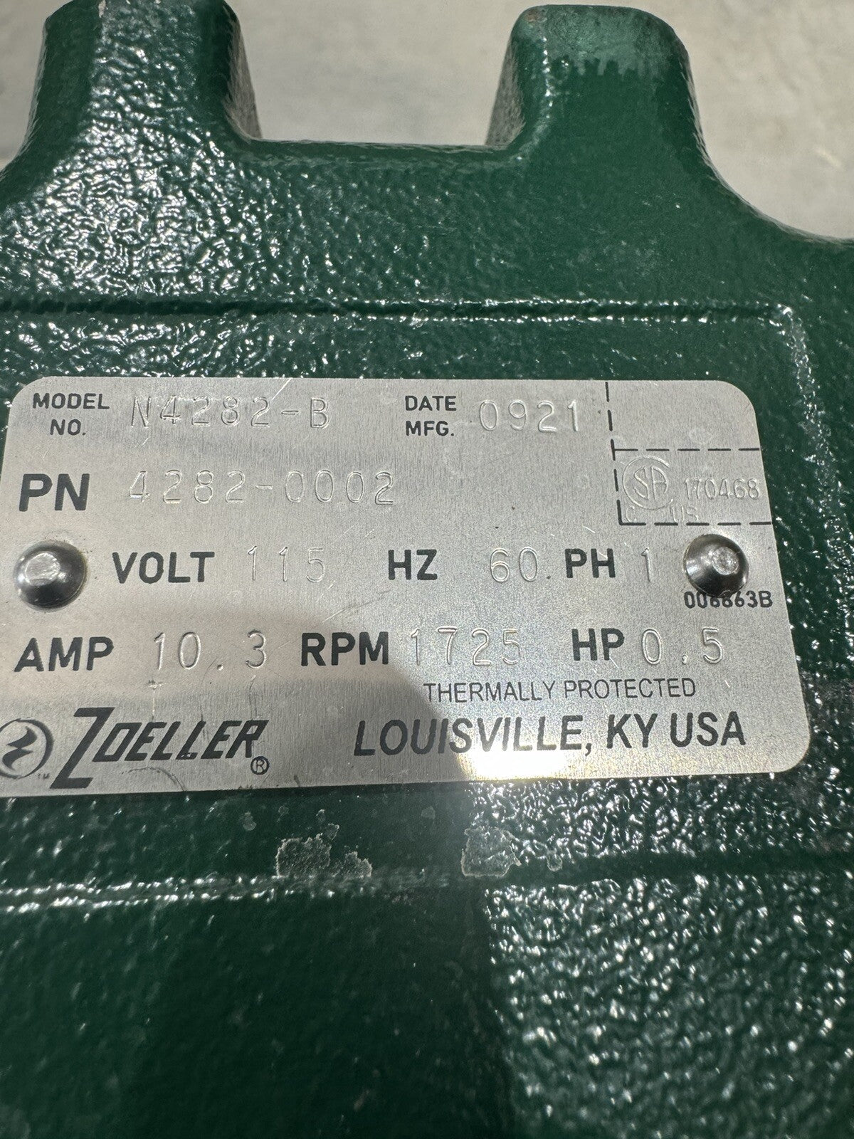 Zoeller 4282-0002 Sewage Pump Waste-Mate 115V 0.5HP N4282-B NEW! FREE SHIPPING!