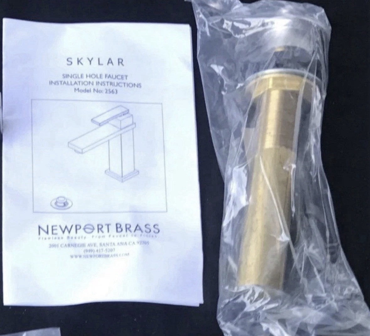 Newport Brass 2563/20 Skylar Stainless Steel Single Hole Lavatory Faucet NEW!