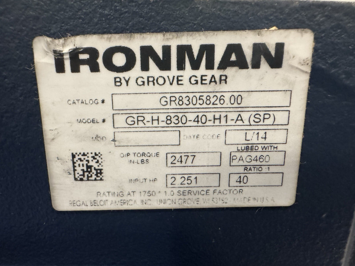 Grove GR-H-830-40-H1-A (SP) Ironman Gear Reducer NEW! FREE SHIPPING!