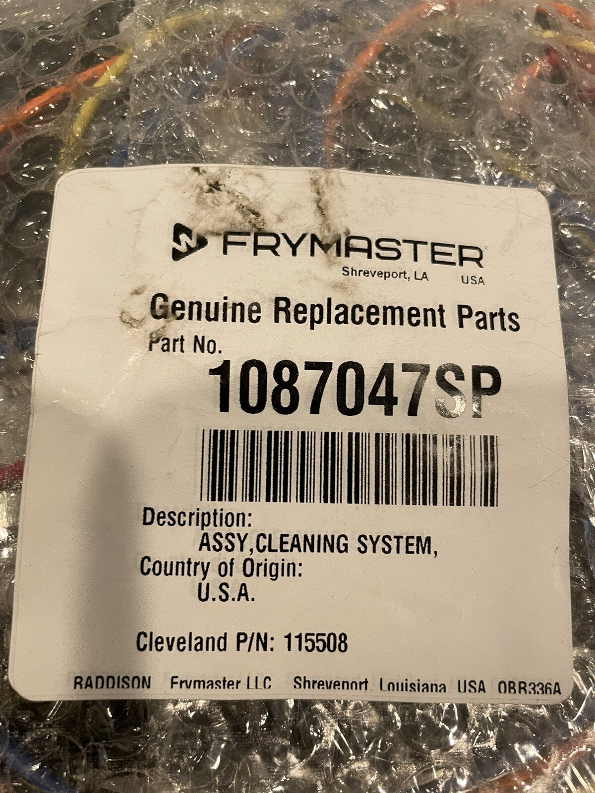 Frymaster 1087047SP Cleaning System Pump Cleveland 115508 NEW! FREE SHIPPING!