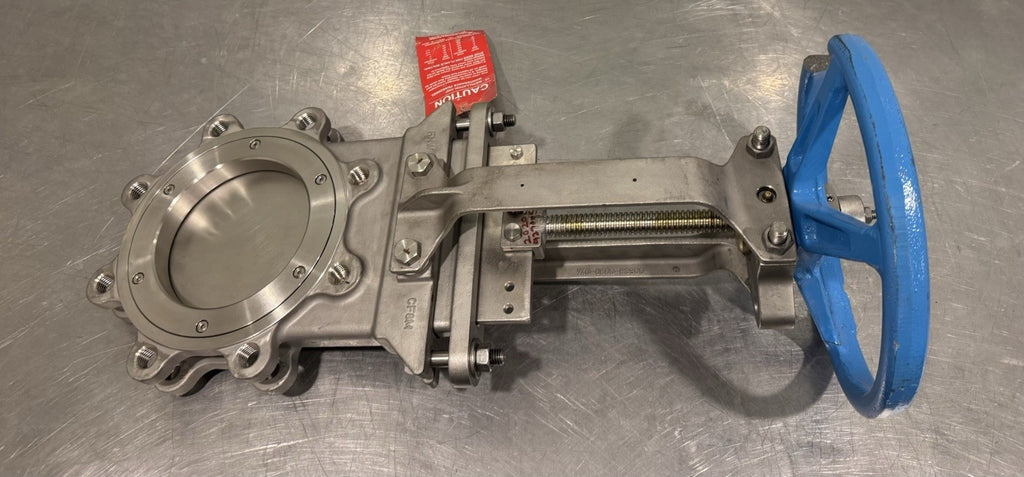 FNW 2020TU 6" Slide Gate Knife Valve CF8M Body 316 Gate RTFE Seat PTFE Packing