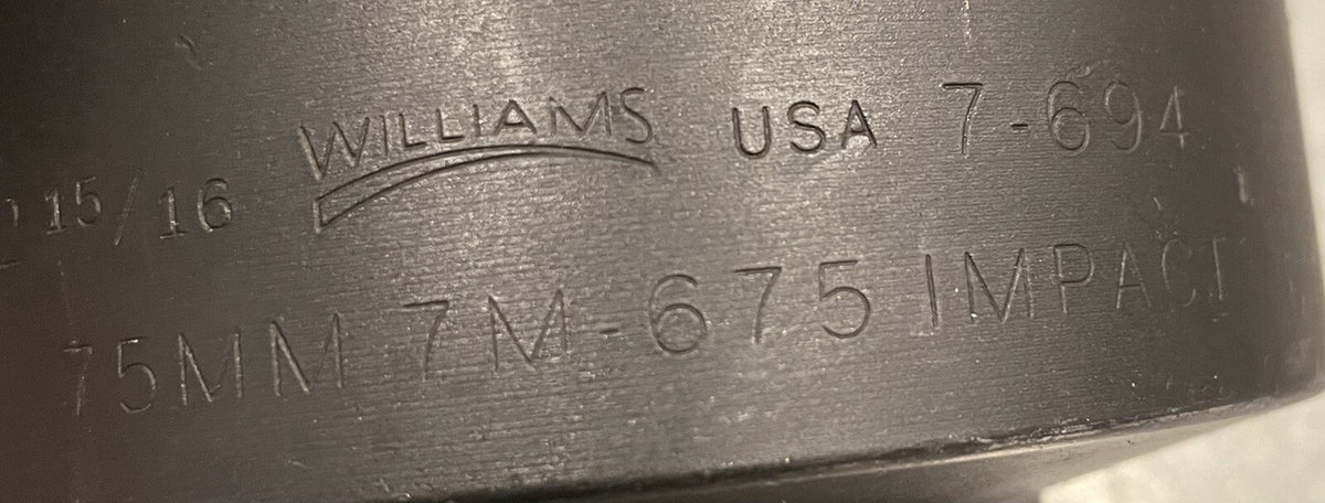 Williams 7-694 Impact Socket 2-15/16” 6 Point 1” Drive NEW! FREE SHIPPING!
