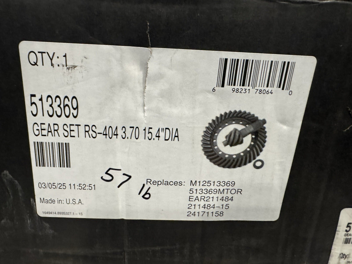 513369 Gear & Pinion Set RS-404 3.70 15.4" M12513369 NEW IN BOX! SHIPS FREE!