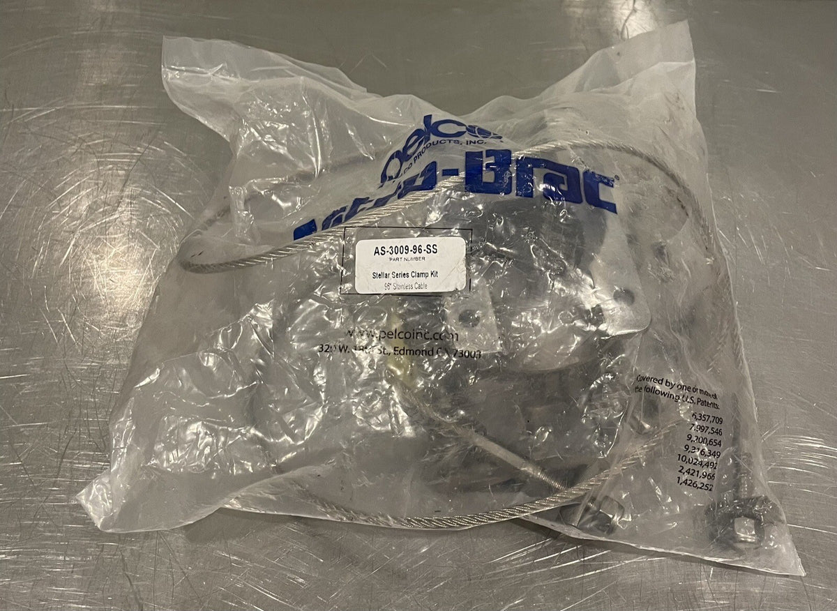 Pelco AS-3009-96-SS Stellar Series Clamp Kit 96” SS Cable NEW! FREE SHIPPING!