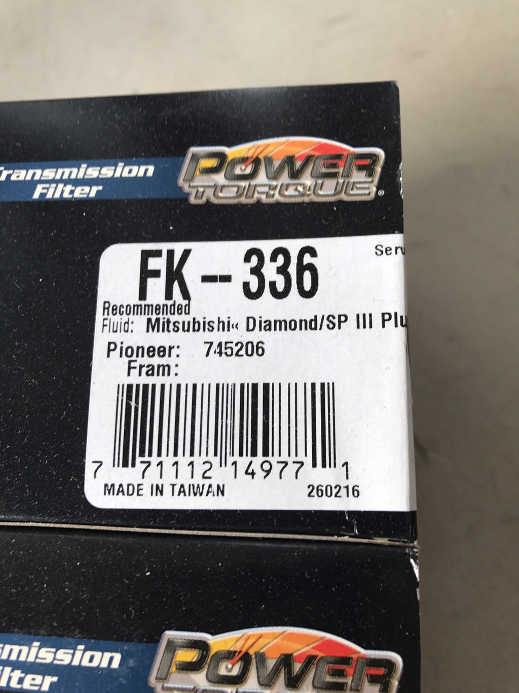 Power Torque FK-336 Automatic Transmission Filter Pack Of 3 FK336NEW IN BOX
