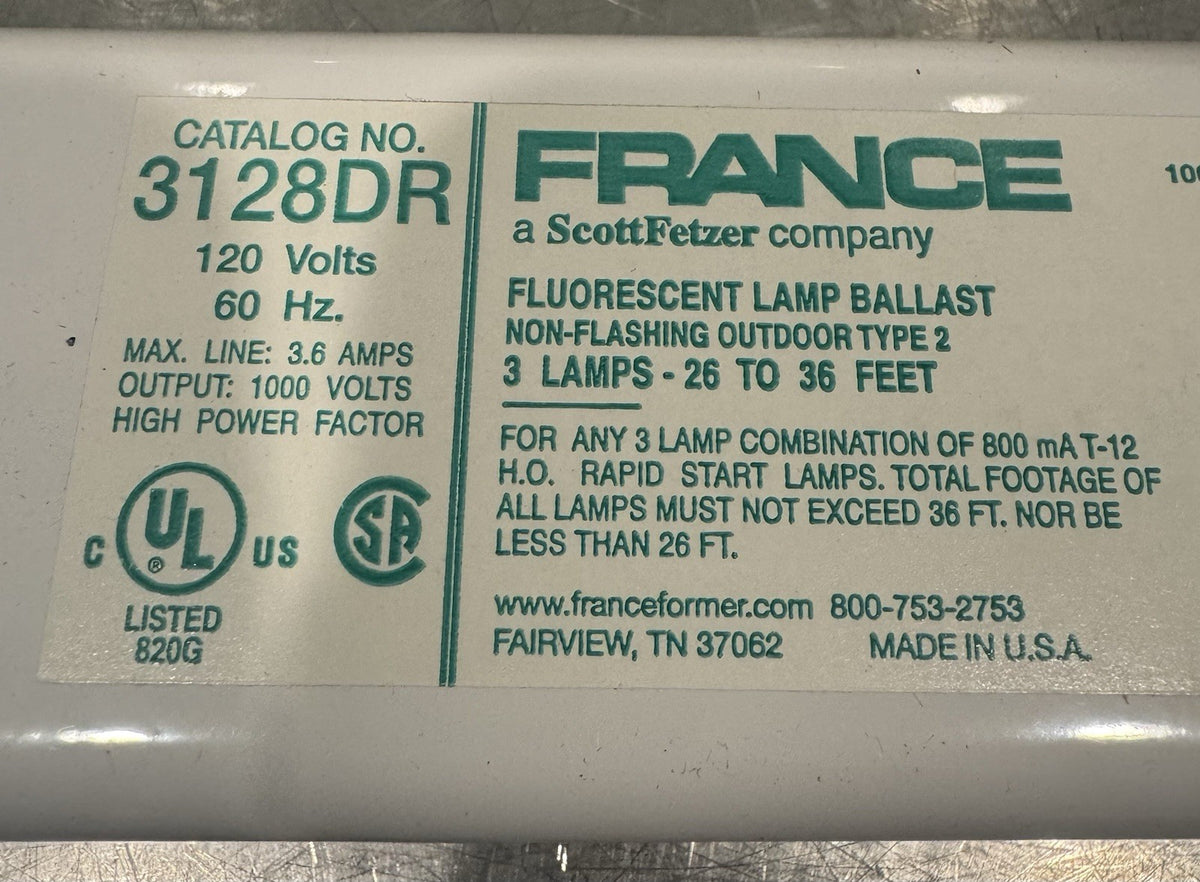 France 3128DR Sign Ballast Fluorescent 120V 800 mA T-12 NEW IN BOX! SHIPS FREE