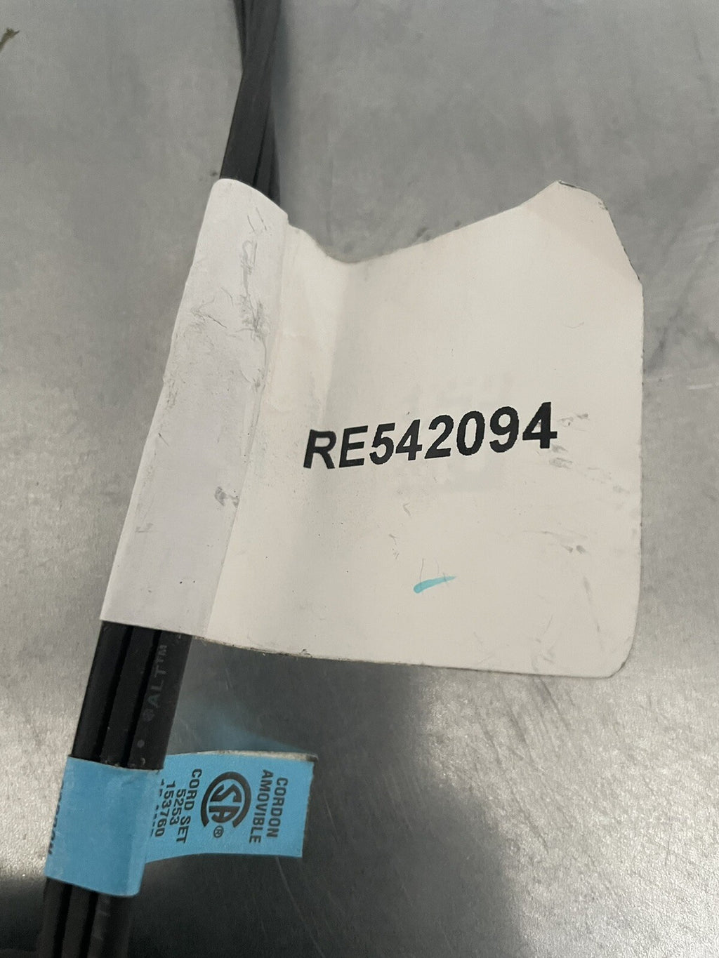 John Deere RE542094 Power Cord Engine Coolant Heater Eaton NEW! FREE SHIPPING!