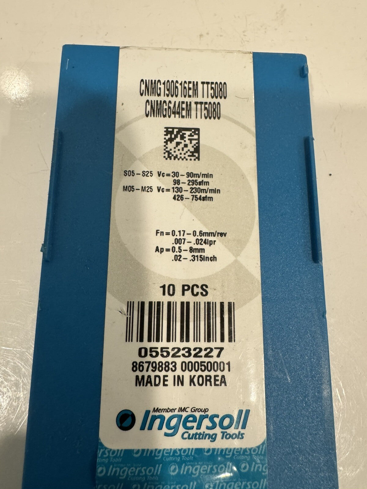 Ingersoll CNMG190616EM TT5080 Turning Insert Carbide Cutting Tool 10 PACK NEW!