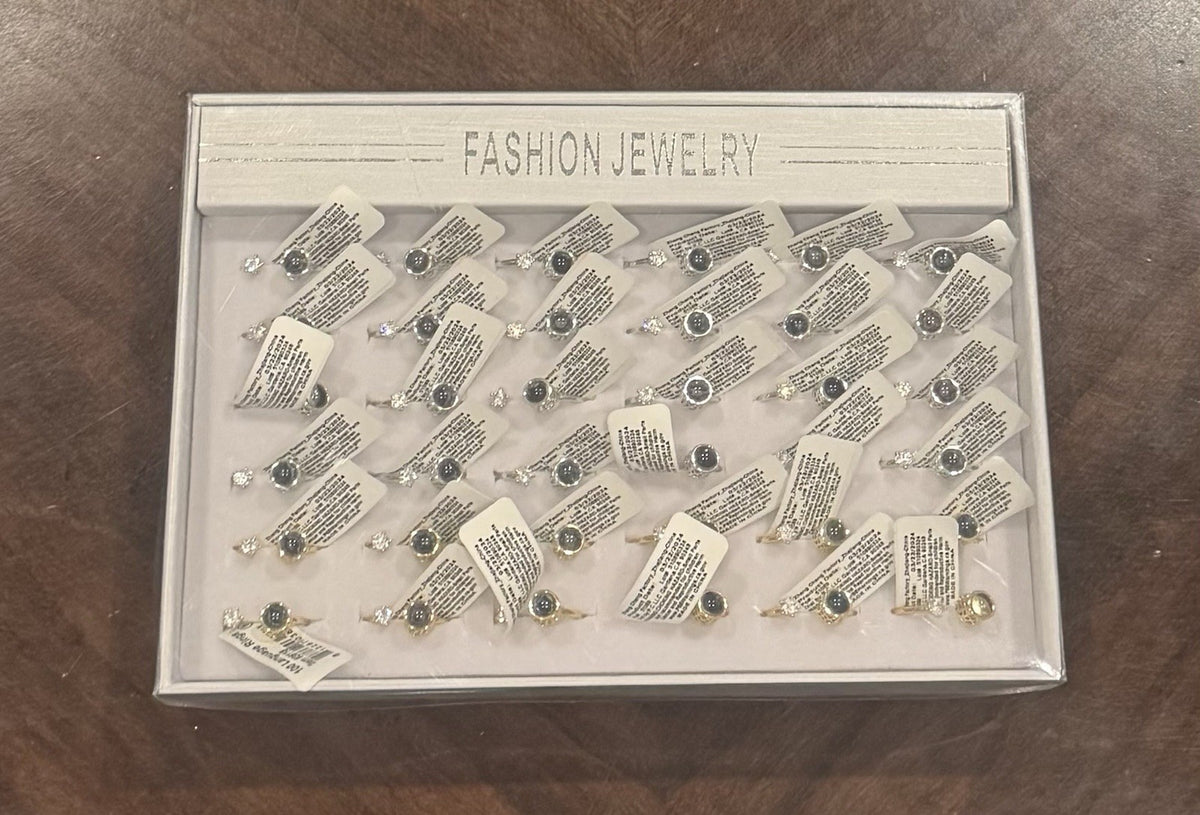 Puka Creations Language Rings 36 PACK Gold & Silver Sizes 5 6 7 8 NEW SHIPS FREE