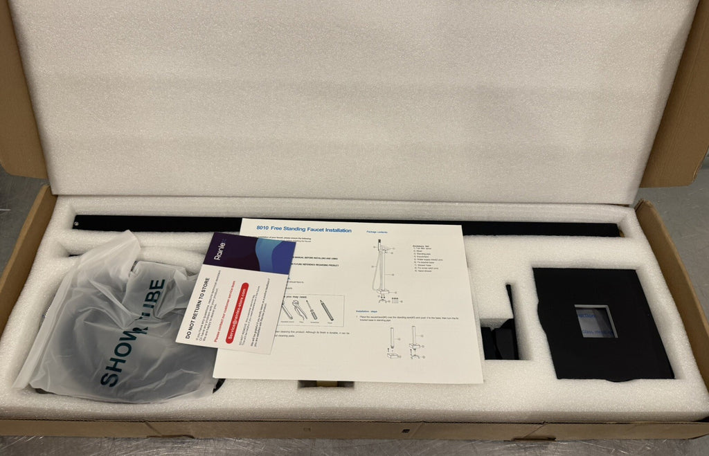 Rainlex RX8010H Freestanding Tub Filler W/ Hand Shower Matte Black NEW IN BOX!