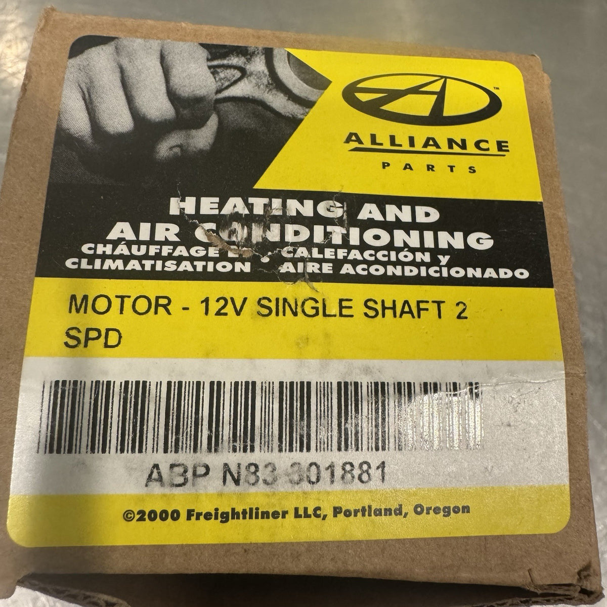 Alliance Freightliner ABP N83 301881 Motor 12V Single Shaft 2 Speed NEW IN BOX! 