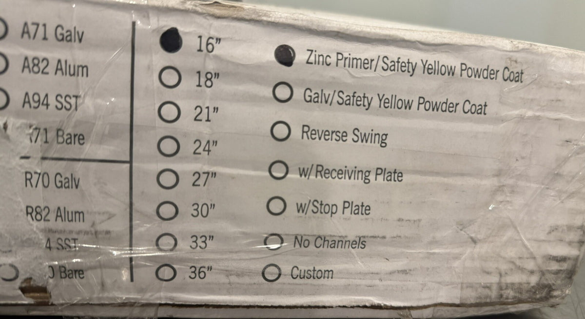 Fabenco A Series 16" Safety Gate Self Closing Safety Yellow NEW IN BOX!