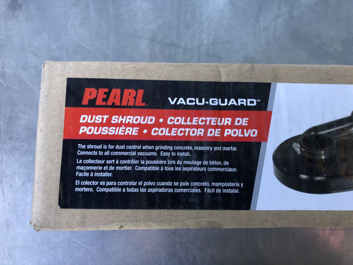 Pearl VAC50EP VacuGuard Dust Shroud 4-1/2” 5” Grinder NEW IN BOX! FREE SHIPPING!
