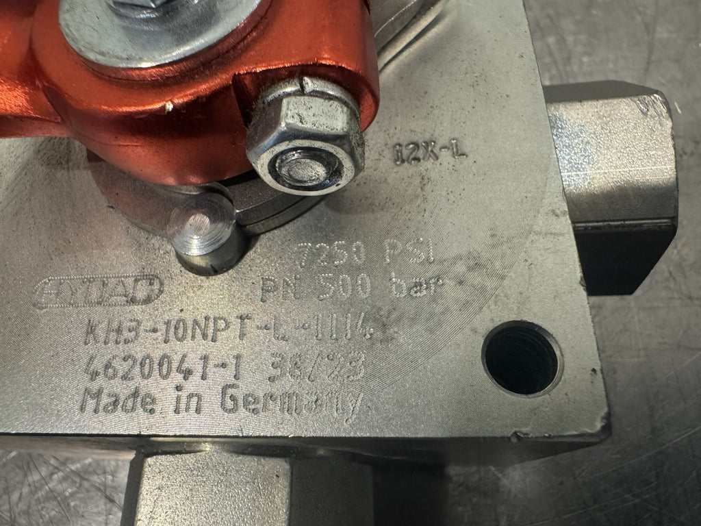 Hydac KH3-10NPT-L-1114 Hydraulic Ball Valve 4620041-1 NEW! FREE SHIPPING!