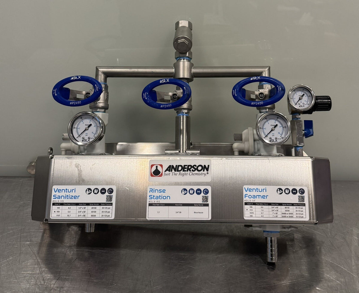 Anderson Rinse SLX-RS Sanitizer SLX-VS (V54) Foamer SLX-VF (V14) Combo NEW!