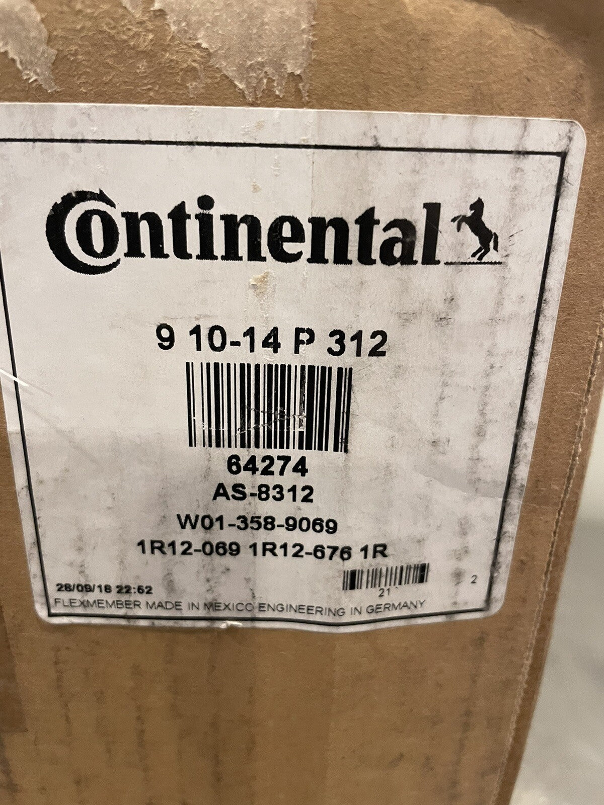 Continental 64274 Air Spring Contitech W01-358-9069 NEW IN BOX! FREE SHIPPING!