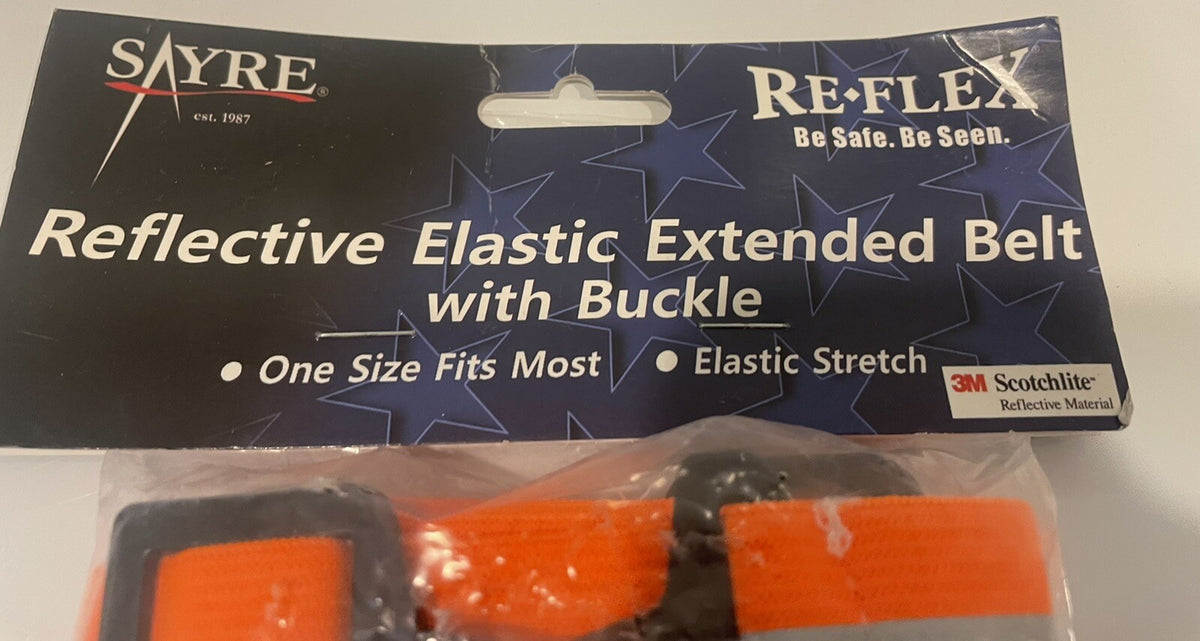 Sayre ReFlex Reflective Elastic Belt W/ Buckle 3M Reflective NEW! FREE SHIPPING!