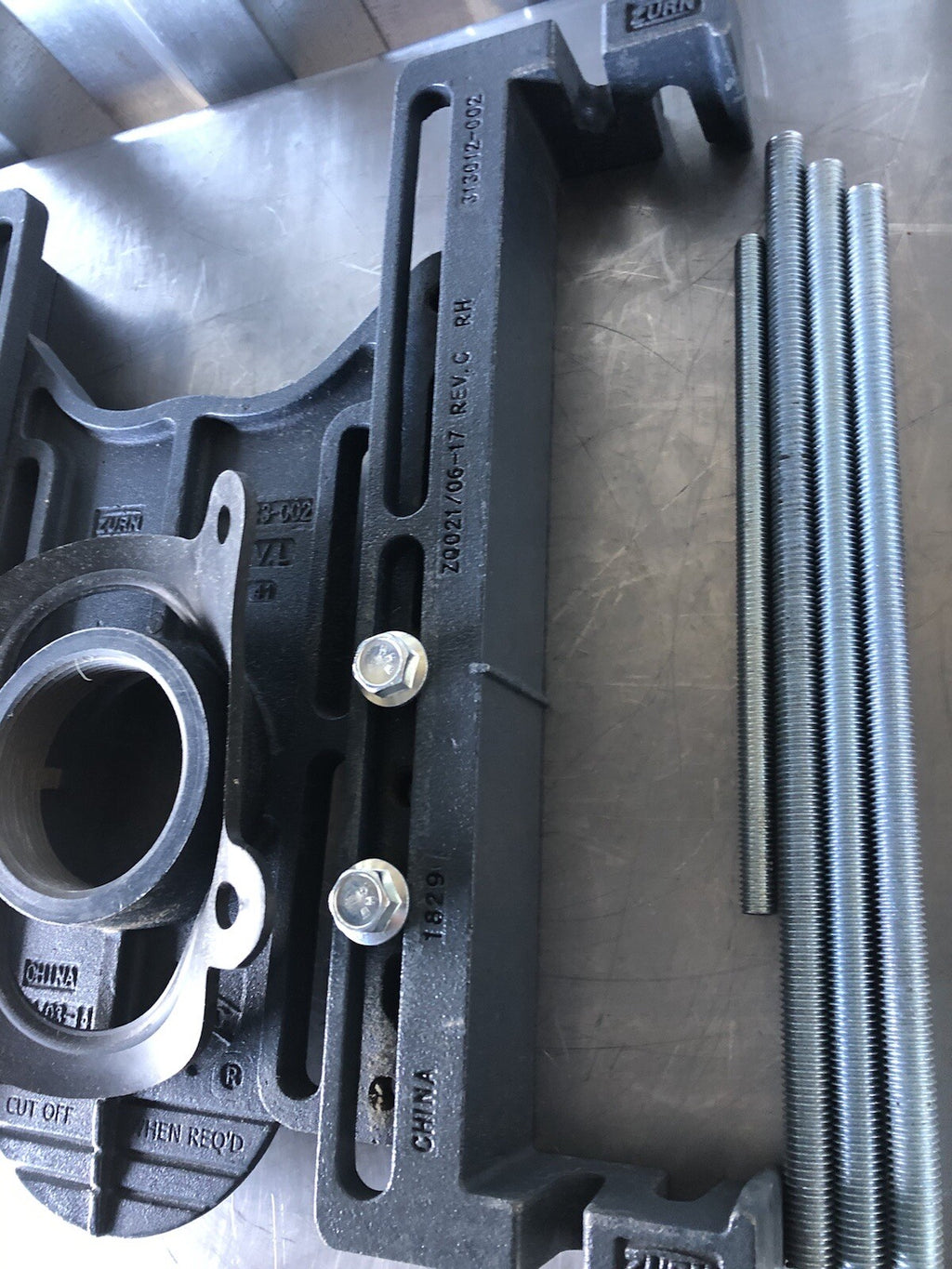 Zurn PQ1201-RYK17-TRM-15 L/Cplg W/ One Piece RYK17 Feet & 15-3/4” Studs NEW!!
