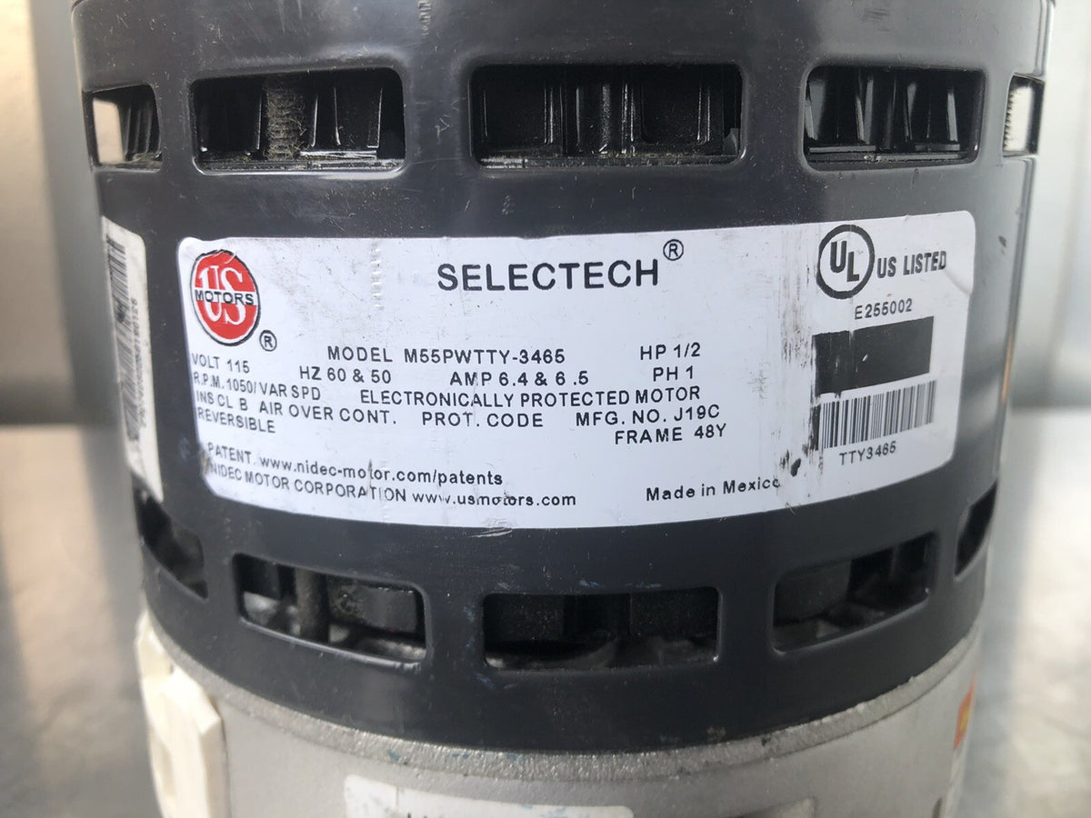 US Motors M55PWTTY-3465 1/2HP 115V 1050RPM NEW! FREE SHIPPING!!