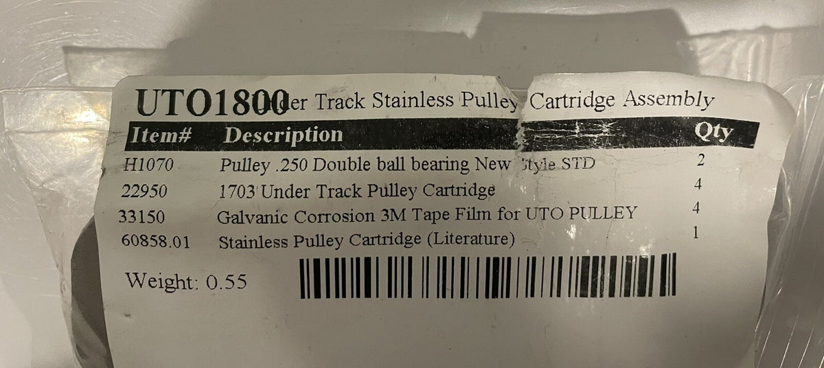 Coverstar UTO1800 Under Track Pulley Cart NEW! FREE SHIPPING!