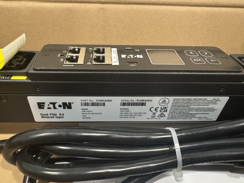 Eaton EVMIL620A Metered Input Rack PDU 100-240V 24 Outlet 16A NEW IN BOX!