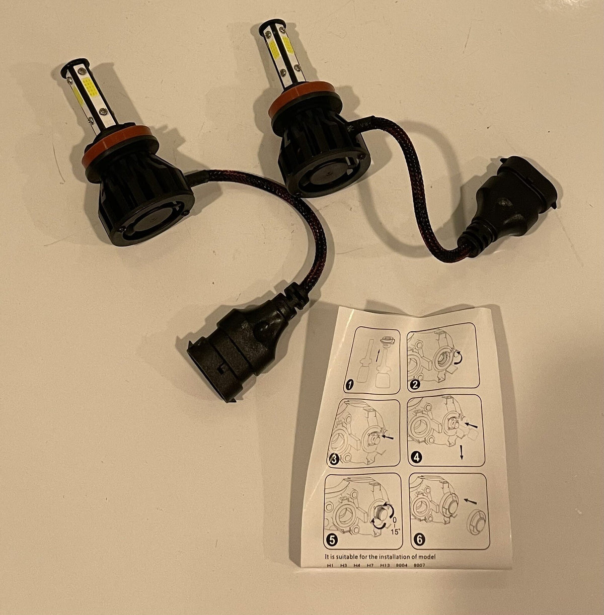 Autofather Super Mini 4 Side LED Headlight Kit NEW! FREE SHIPPING!