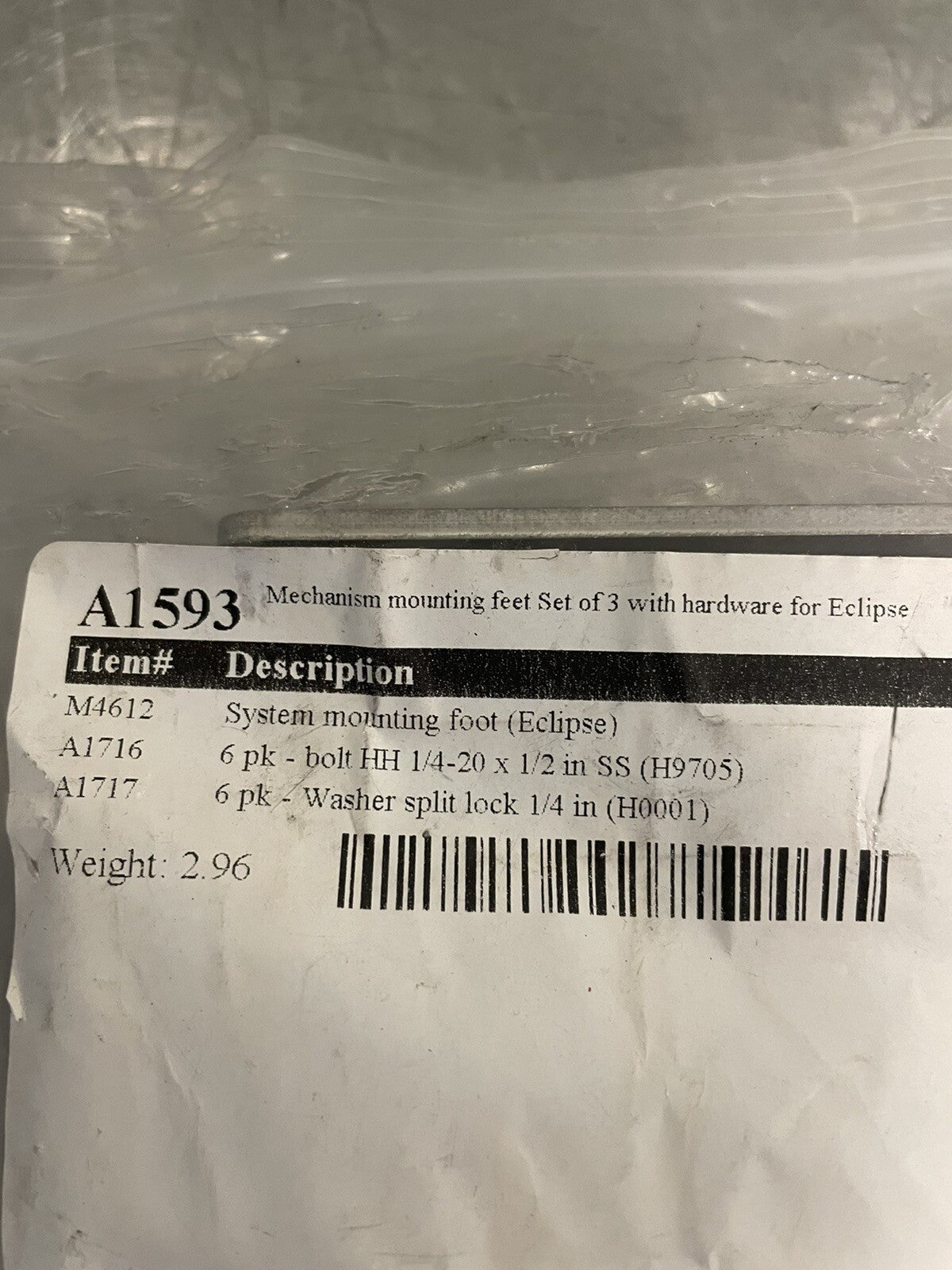 Latham Eclipse System Mounting Foot SET OF 3 W/ Hardware NEW! FREE SHIPPING!