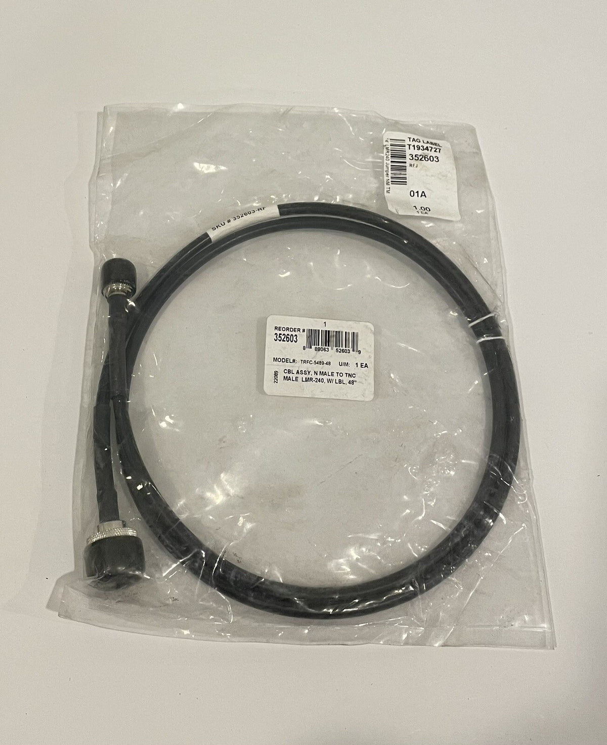 Ventev 352603-RF Cable Assembly LMR-240 NEW! FREE SHIPPING!