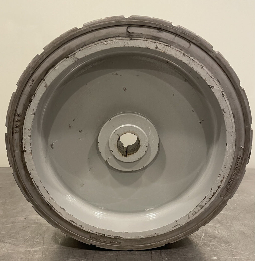 Total Source 15X5 Tire Grey Mould On Wheel Forklift Scissor Lift NEW! SHIPS FREE
