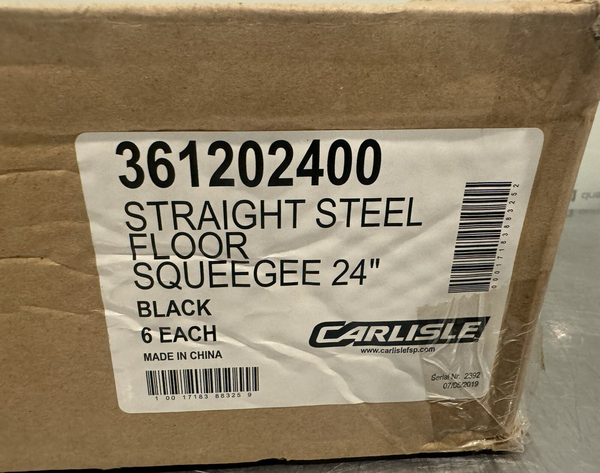 Carlisle 361202400 Straight Steel Squeegee 24” 6 PACK NEW IN BOX! FREE SHIPPING!